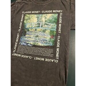 Claude Monet Water Lily Pond Bridge T-Shirt MEDIUM Art Lillies Water Painting